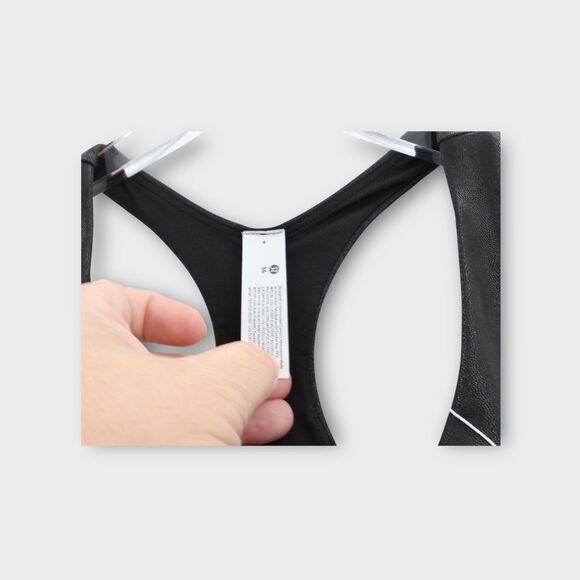 Lululemon Wunder Train Long Line Bra Foil Black Size 14 NWT - Picture 6 of 8